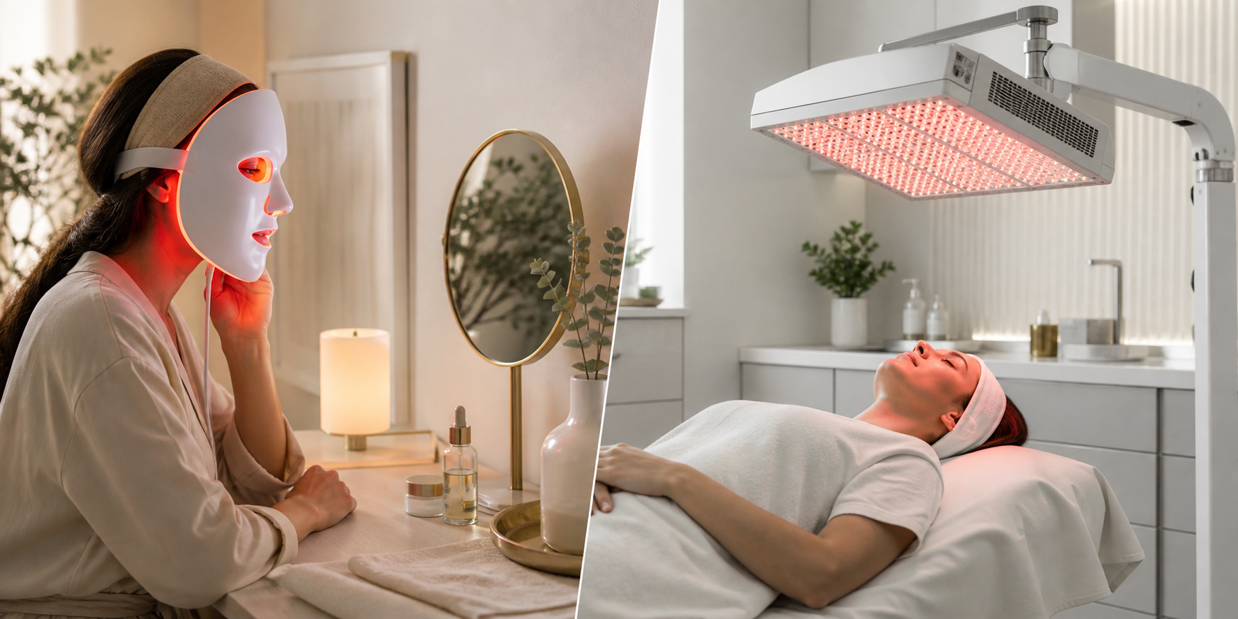 At-Home LED vs. In-Office Light Therapy: An Honest Comparison