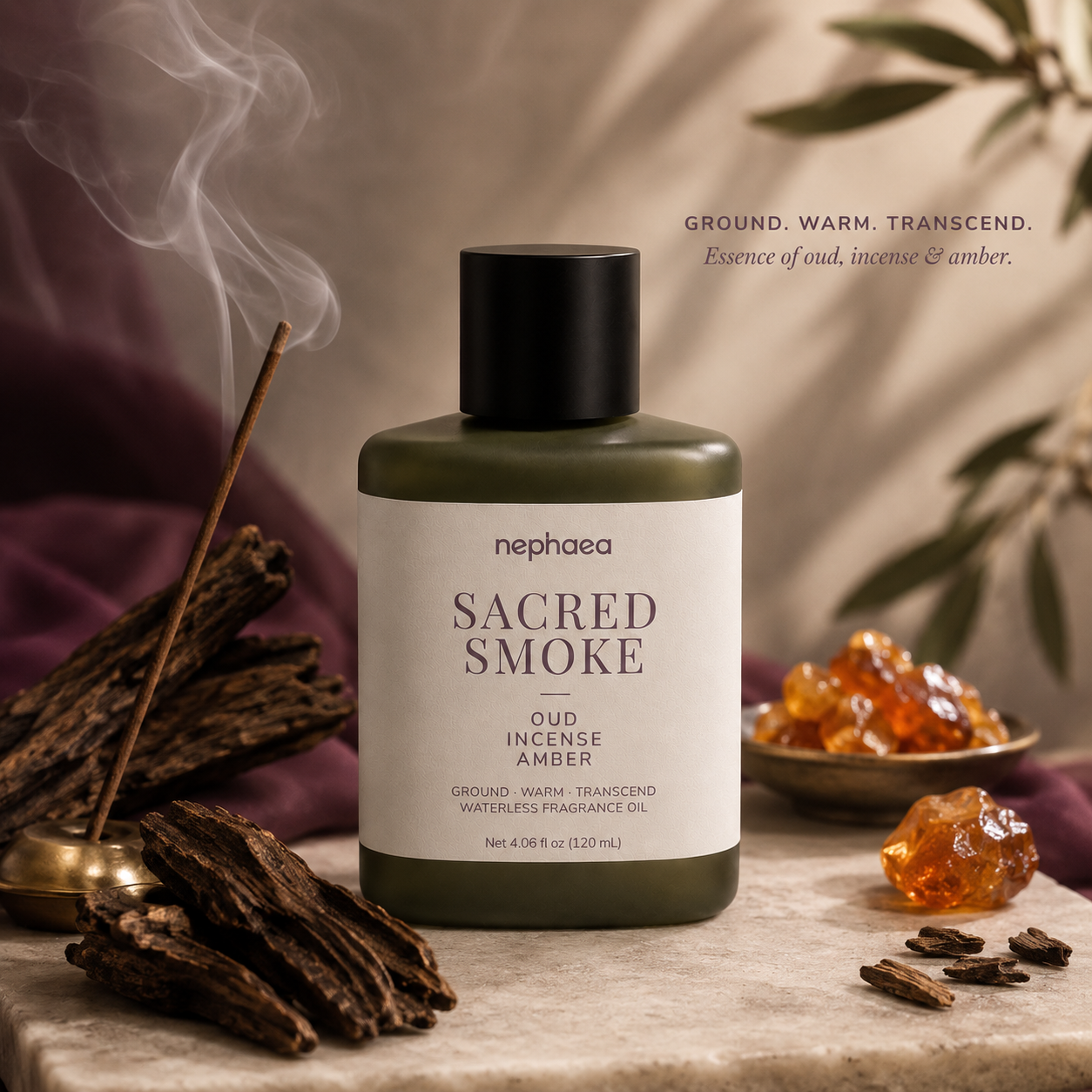 Sacred Smoke fragrance oil lifestyle scene