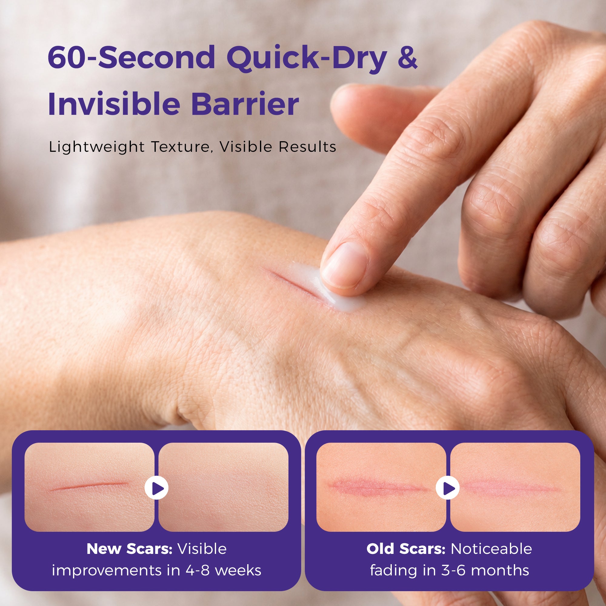 60-second quick-dry invisible barrier with a lightweight texture