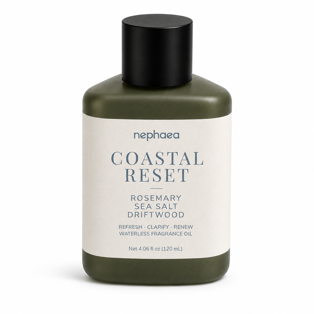 Nephaea Coastal Reset Waterless Fragrance Oil 120 mL bottle