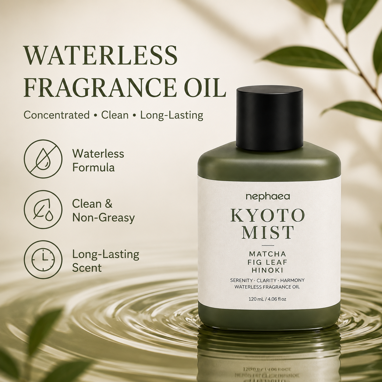 Kyoto Mist waterless fragrance oil — concentrated, clean and long-lasting
