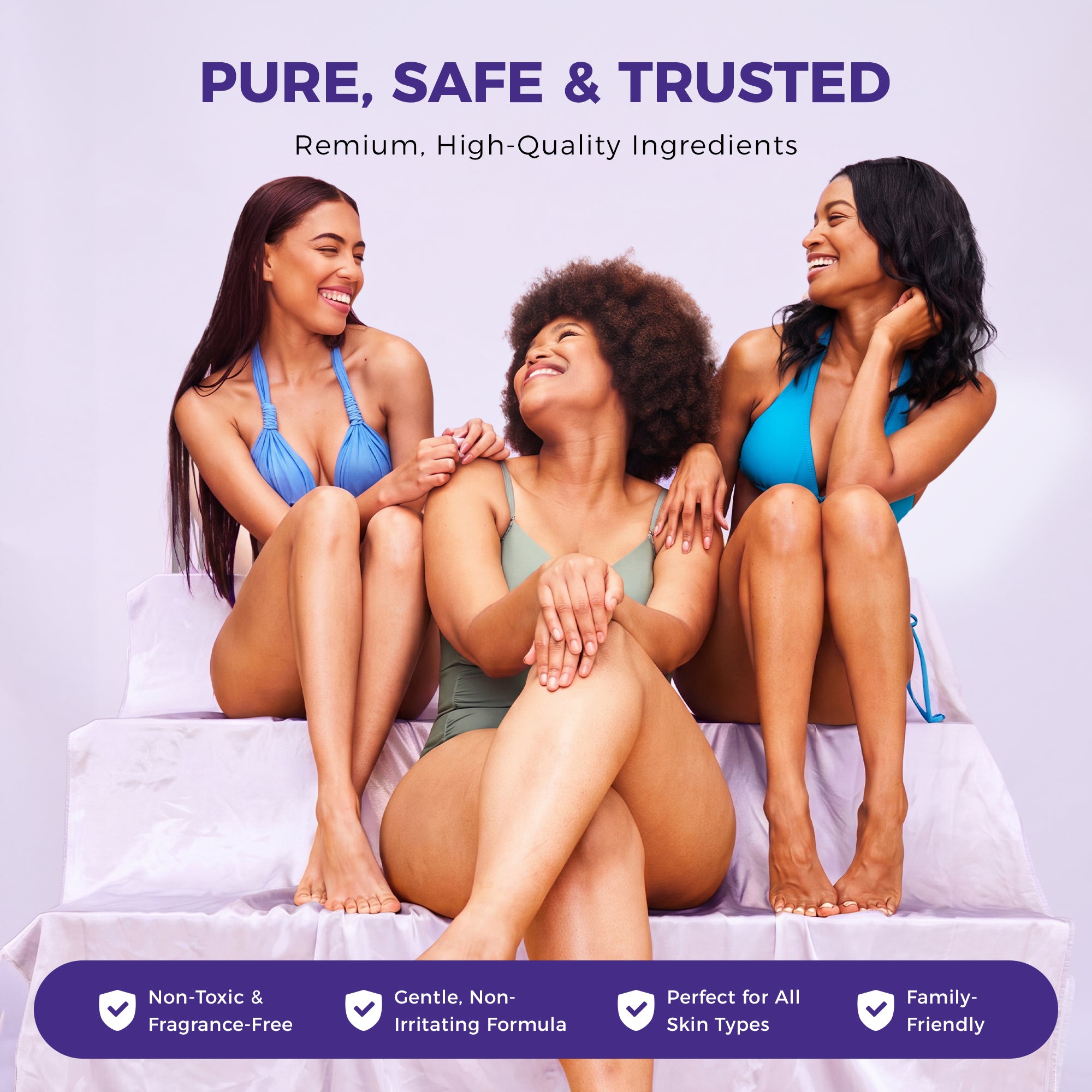 Non-toxic and fragrance-free, gentle non-irritating formula for all skin types