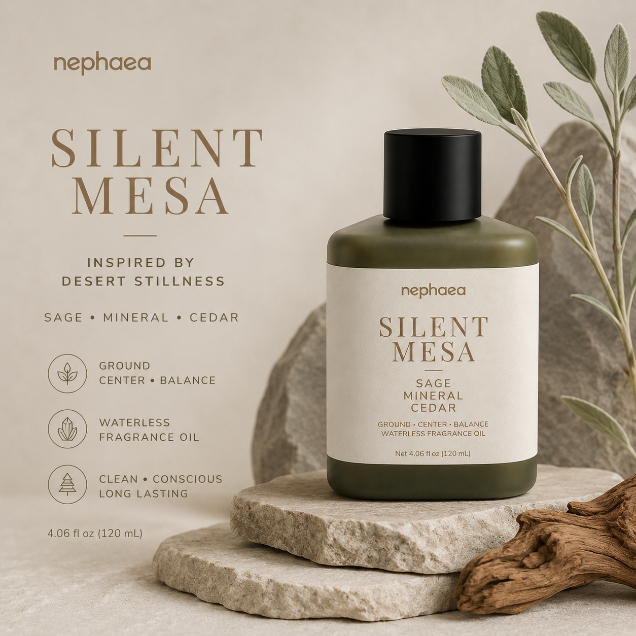 Silent Mesa fragrance oil lifestyle scene